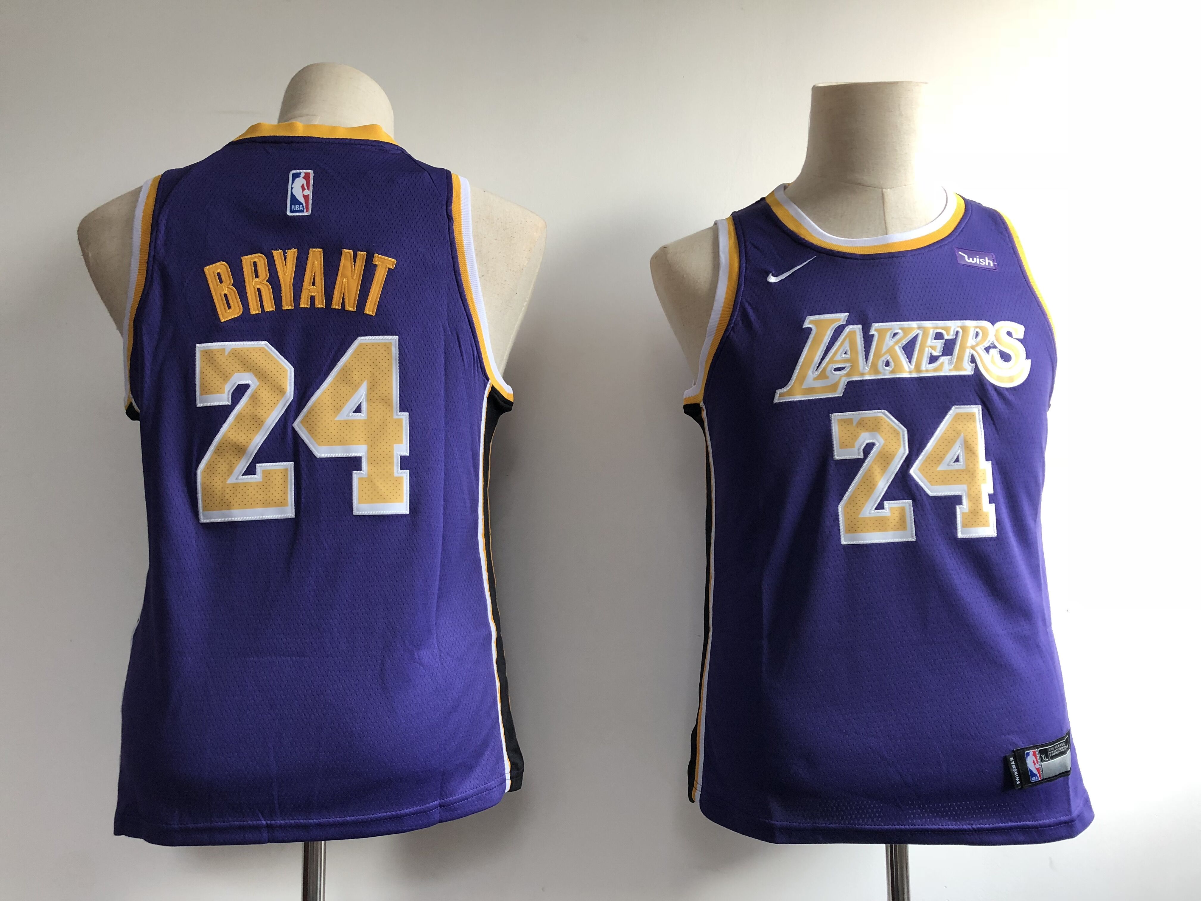 2020 Youth Los Angeles Lakers #24 Bryant purple city edition game Nike NBA jersey->youth nba jersey->Youth Jersey